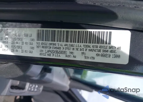 2011 Jeep Liberty Sport z USA, uszkodzony, nr VIN 1J4PN2GK9BW585951